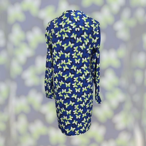 GAP Blue Henley Printed Butterfly Dress Size XS - Picture 4 of 7